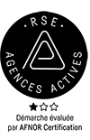 Agence Active RSE : 1 étoile - Démarche évaluée par AFNOR Certification